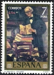 Stamps Spain -  Dia del Sello. Solana.El bibliófilo.