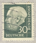 Stamps Germany -  70 anniv. Presidente Th. Heuß