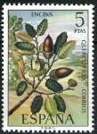 Stamps Spain -  Flora. Encina.
