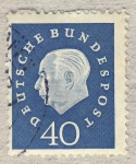 Stamps Germany -  Presidente Th. Heuß