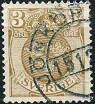 Stamps Sweden -  Filigrana líneas onduladas oblícuas