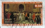 Sellos de America - Venezuela -  1810-1960 sesquicentenario del 19 de abril. República de Venezuela
