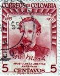 Stamps Colombia -  José Martí. Apóstol de la libertad Americana.