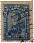 Stamps Colombia -  Bolivar. República de Colombia
