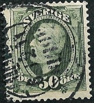 Stamps : Europe : Sweden :  Efigie de Oscar II