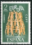 Stamps Spain -  Europa - C.E.P.T. Alegorías.Torre humana.