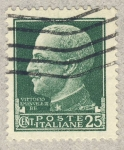 Stamps Europe - Italy -  Effigie di Vittorio Emanuele III volta a sinistra