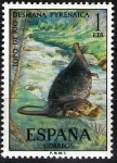 Stamps Spain -  Fauna hipánica. Topo de agua.