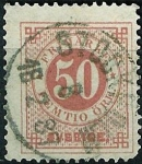 Sellos de Europa - Suecia -  Tipo de 1872-85 (cifra y emblema con una trompeta postal impresa en el dorso)