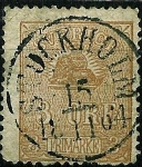 Stamps Sweden -  León y cifra