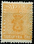 Stamps Sweden -  Escudo valor en ÖRE