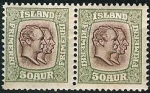Stamps Europe - Iceland -  Federico VIII y Cristian IX