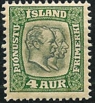 Stamps : Europe : Iceland :  Federico VIII y Cristian IX