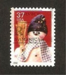 Stamps United States -  muñeco de nieve