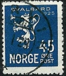 Stamps : Europe : Norway :  León e inscripción