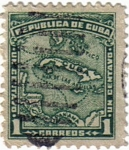 Stamps Cuba -  Mapa de la República de Cuba