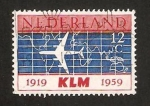 Sellos de Europa - Holanda -  Anivº de KLM, líneas aéreas holandesas