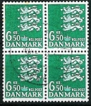 Stamps Denmark -  Leones rampantes