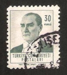 Stamps : Asia : Turkey :  mustafa kemal ataturk, presidente