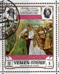 Stamps : Asia : Yemen :  1969 Vida de Cristo: Lorenzo Lotto, "la visitazione"
