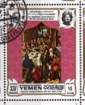 Stamps : Asia : Yemen :  1969 Vida de Cristo: F. Haendricks, "nozze di Cana"