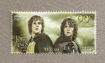Stamps Oceania - New Zealand -  Personajes del film El Señor de los Anillos