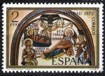 Stamps Spain -  Navidad. 1972.Pinturas de la Basílica de San Isidoro, León.