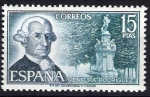 Stamps Spain -  Personajes españoles. Ventura Rodríguez y Fuente de Apolo.
