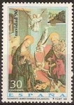 Stamps Spain -  ESPAÑA 1996 3458 Sello Nuevo Navidad Nacimiento Tabla del Museo Diocesano de la Catedral Vieja de Sa