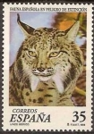 Stamps Spain -  ESPAÑA 1998 3529 Sello Nuevo Fauna Española en Peligro Extincion Lince Iberico Lynx Pardina