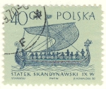 Stamps Poland -  Velero escandinavo siglo IX