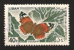 Sellos del Mundo : Asia : Lebanon : Mariposa vulcain