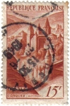 Stamps France -  La abadía de Conques - Aveyron. Francia