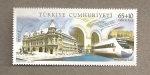 Stamps Turkey -  Estación de tren