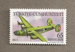 Stamps Turkey -  Avión B-24
