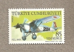 Stamps Turkey -  Avión PZL XXIV