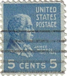 Stamps : America : United_States :  James Monroe. 1817 - 1825