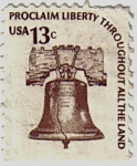 Stamps : America : United_States :  Proclaim liberty throughout all the land.