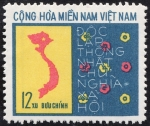 Stamps Vietnam -  Mapa