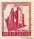 Sellos de Asia - India -  FAMILY PLANNING