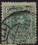 Sellos de Europa - Espa�a -  ESPAÑA 1909 268 Sello Alfonso XIII 5c. Tipo Medallón usado