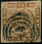 Stamps Denmark -  Corona.Fondo puntillado