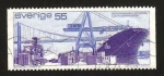 Stamps Sweden -  barco en puerto de goteborg