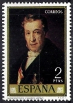 Stamps Spain -  Dia del Sello. Vicente López  Portaña. Autorretrato.