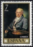 Stamps Spain -  Dia del Sello. Vicente López  Portaña. Francisco Goya.