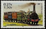 Stamps Europe - France -  Locomotora Inglesa Crampton