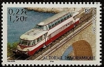 Stamps France -  Locomotora autorail panoramico
