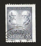 Stamps Sweden -  wallach van der waals, premio nobel