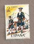 Sellos de Europa - Espa�a -  Oficial de artillería 1710