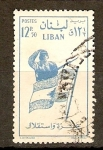 Stamps Asia - Lebanon -  SOLDADO  Y  BANDERA